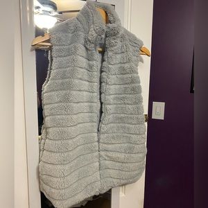Furry grey vest
